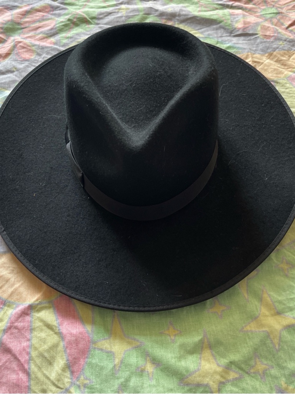 Lack Of Color Black Wide Brim Felt Fedora